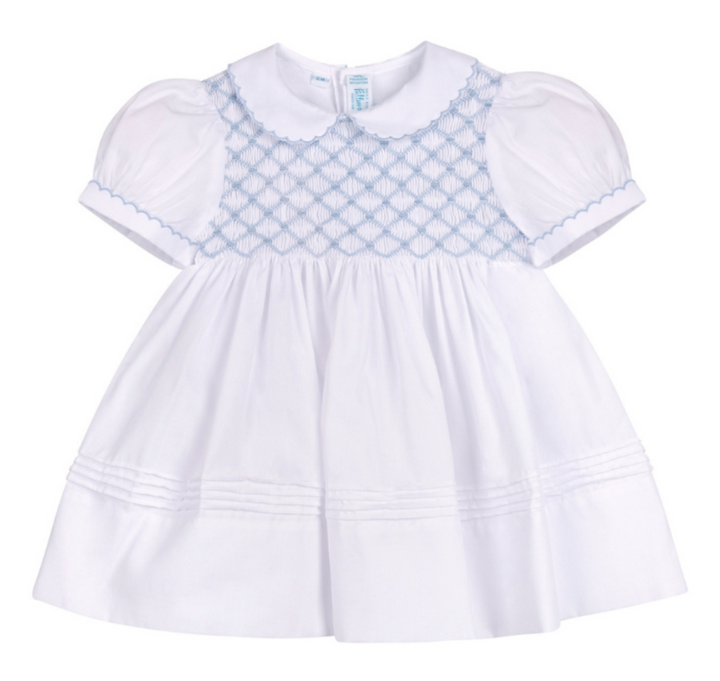 Blue & White Smocked Dress - Feltman Brothers