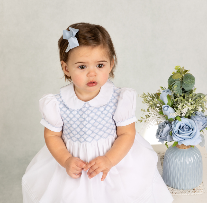 Blue & White Smocked Dress - Feltman Brothers