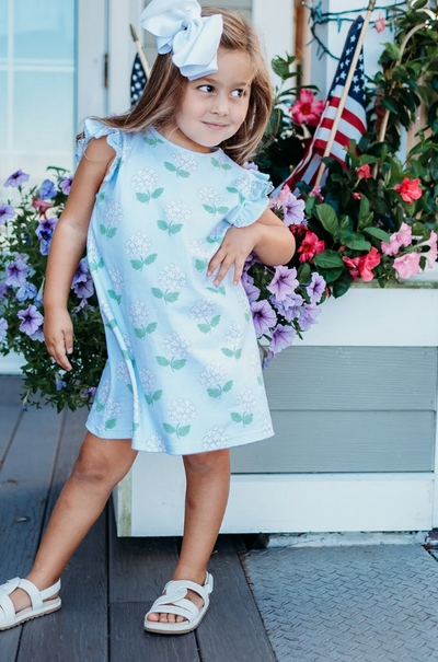 Hydrangea PIma Bow Back Dress - Maddie & Connor