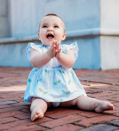 Hydrangea Pima Baby Girl Dress - Maddie & Connor