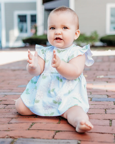 Hydrangea Pima Baby Girl Dress - Maddie & Connor