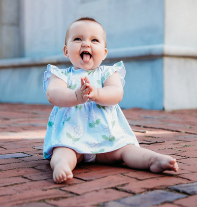 Hydrangea Pima Baby Girl Dress - Maddie & Connor