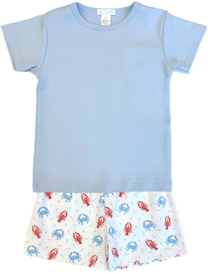 Boys Crabs & Shrimp Short Set - La Luna