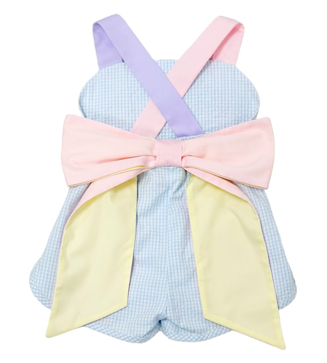 Rainbow Seersucker Girls Outfit - Zuccini Kids