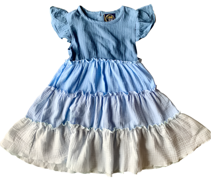 Blue Ombre Layered Dress - Emma Jean