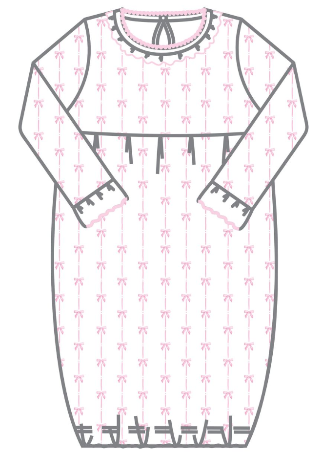 Pink Coquette Bows Layette Set - Magnolia Baby