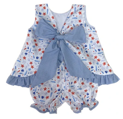 Patriotic Ocean Bloomer Set 9M - Lulu Bebe