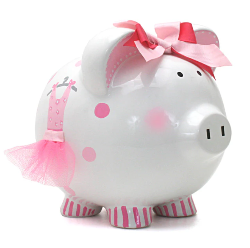 Pink Tutu Ballerina Piggy Bank - Child To Cherish