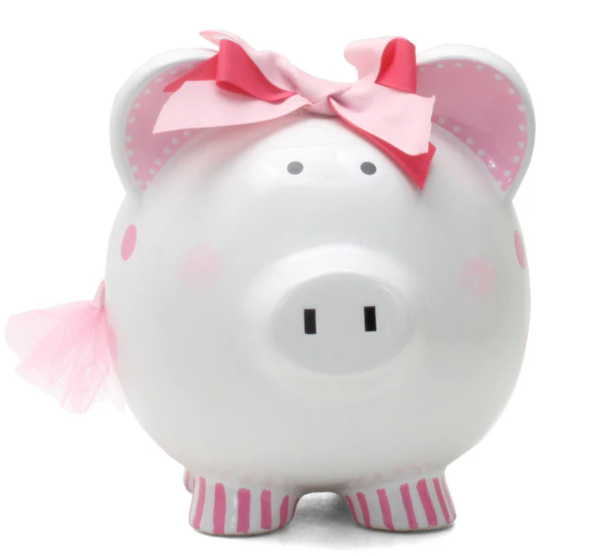 Pink Tutu Ballerina Piggy Bank - Child To Cherish