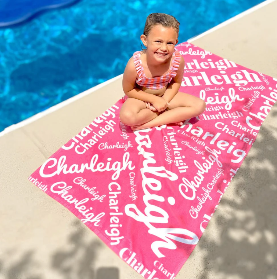 Personalized Name Collage Towel