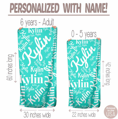 Personalized Name Collage Towel