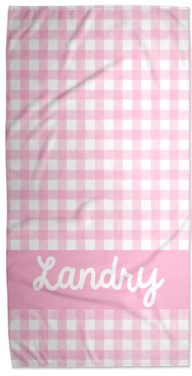 Personalized Gingham Towels - GLAM