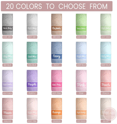 Personalized Gingham Towels - GLAM