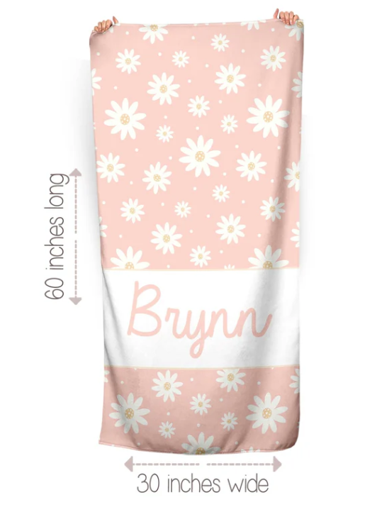Personalized Daisy Towels - GLAM