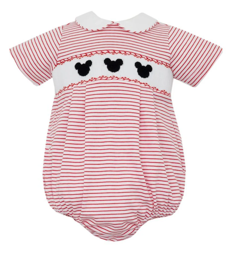 Boys Red Stripe Mickey Bubble - petit bébé