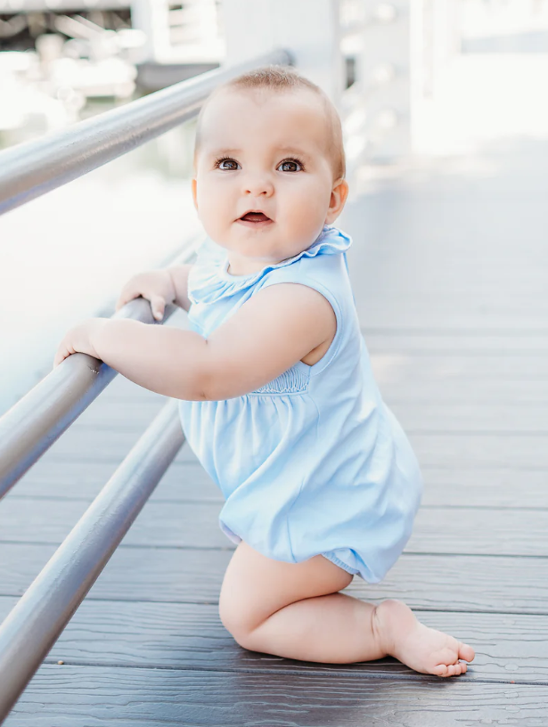 Smocked Pima Seashell Bubble - Maddie & Connor