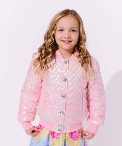 Pink Heart Hologram Jacket - Lola & The Boys