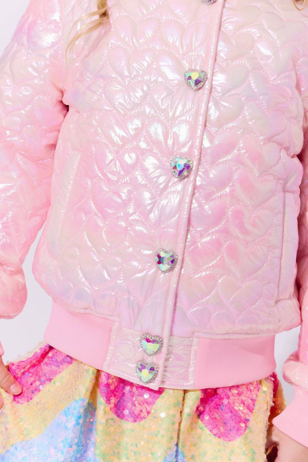Pink Heart Hologram Jacket - Lola & The Boys