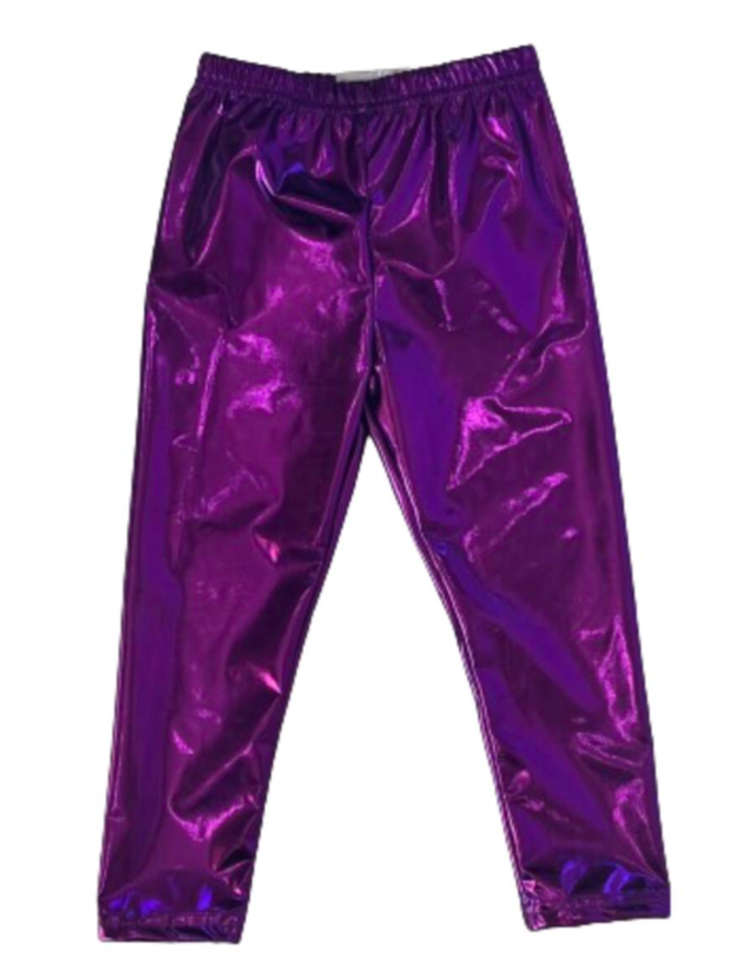 Purple Metallic Leggings - Blended Spirit