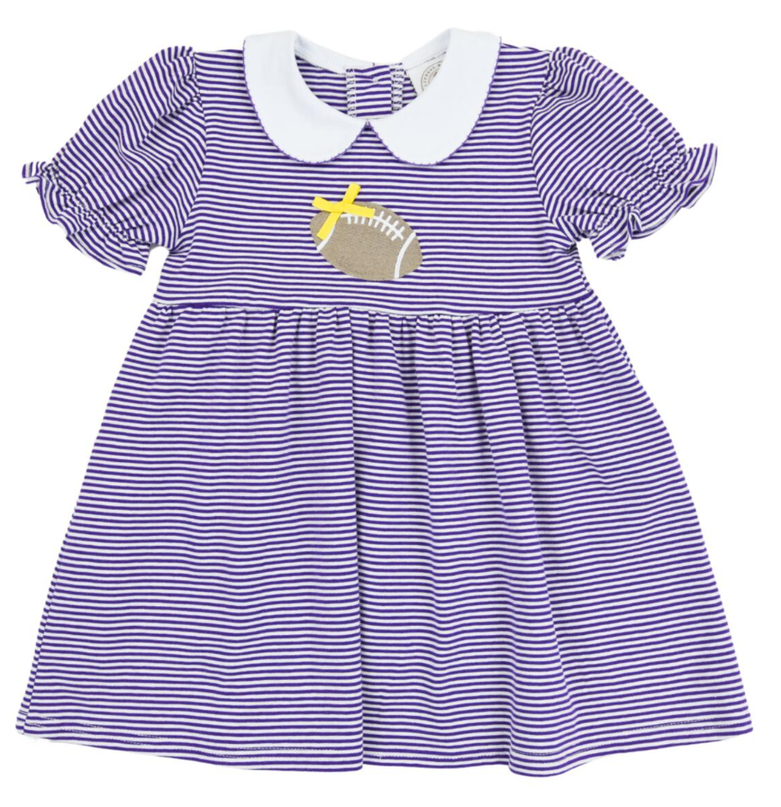 Purple Stripe Tailgate Dress - Cypress Row