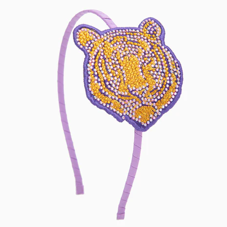 Tiger Face Rhinestone Headband - Azarhia