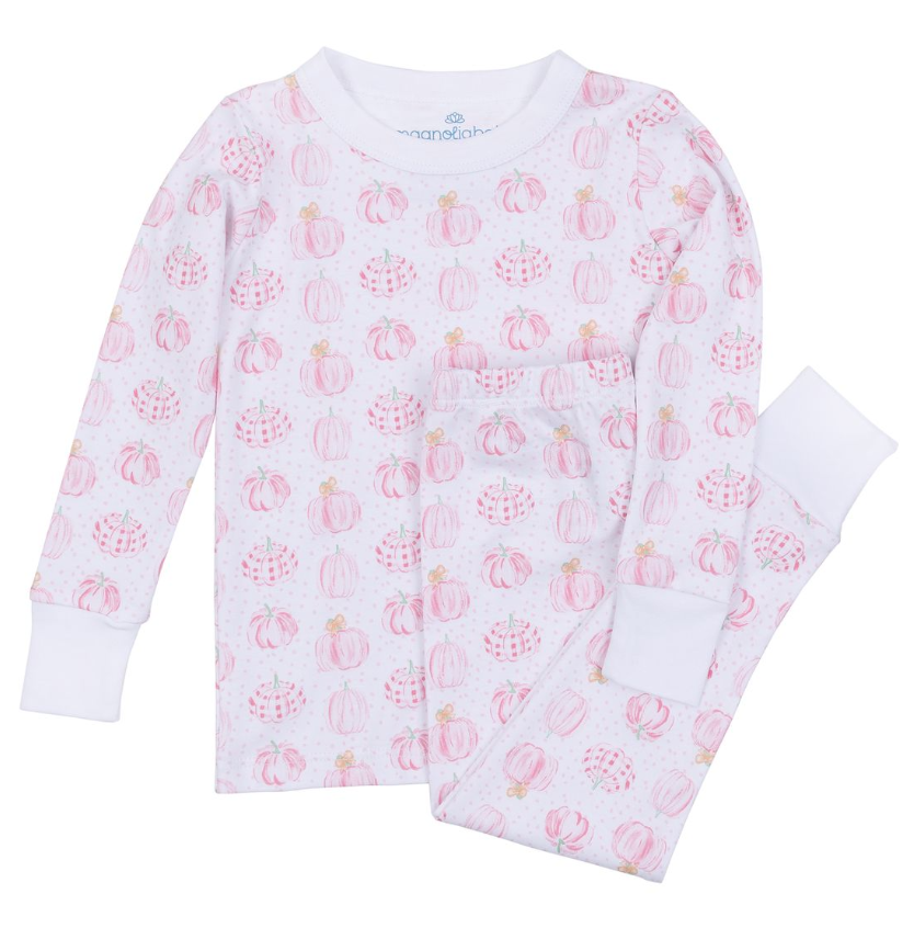 Precious Pink Pumpkins Pajama Set - Magnolia Baby