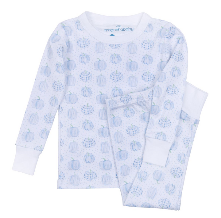 Precious Blue Pumpkins Pajama Collection - Magnolia Baby