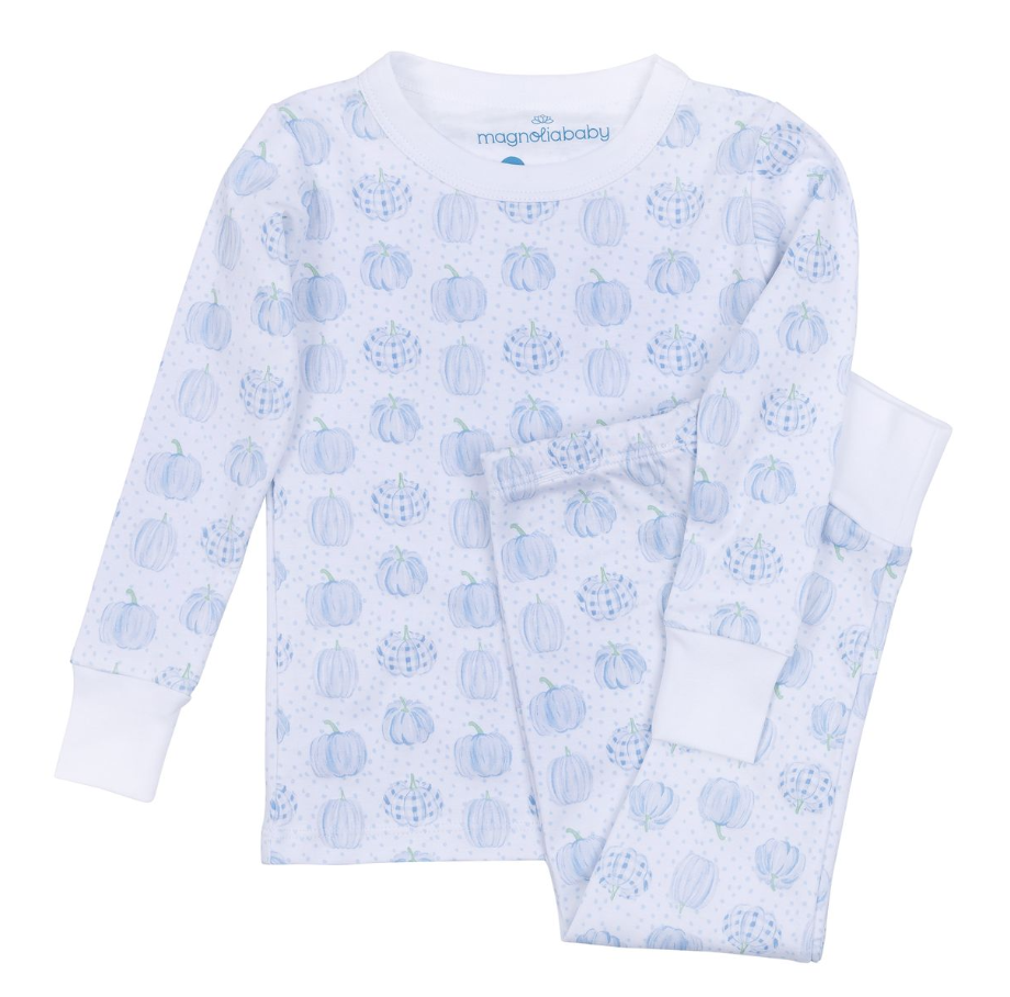 Precious Blue Pumpkins Pajama Collection - Magnolia Baby