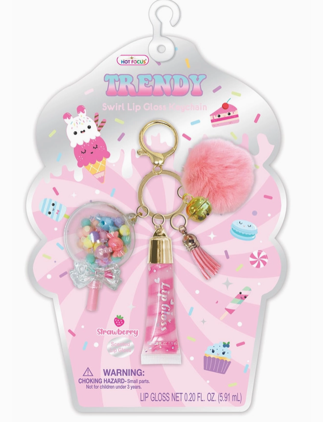 Sweets Lip Gloss Swirl w/ Keychain Set