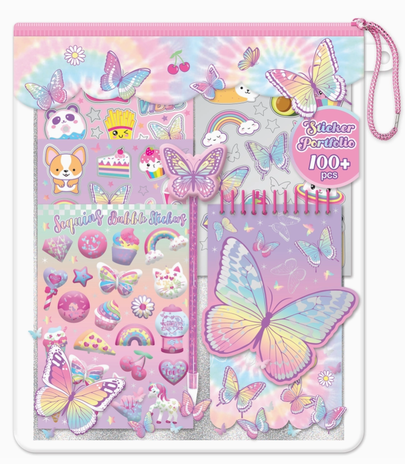 Sticker Portfolio, Tie Dye Butterfly