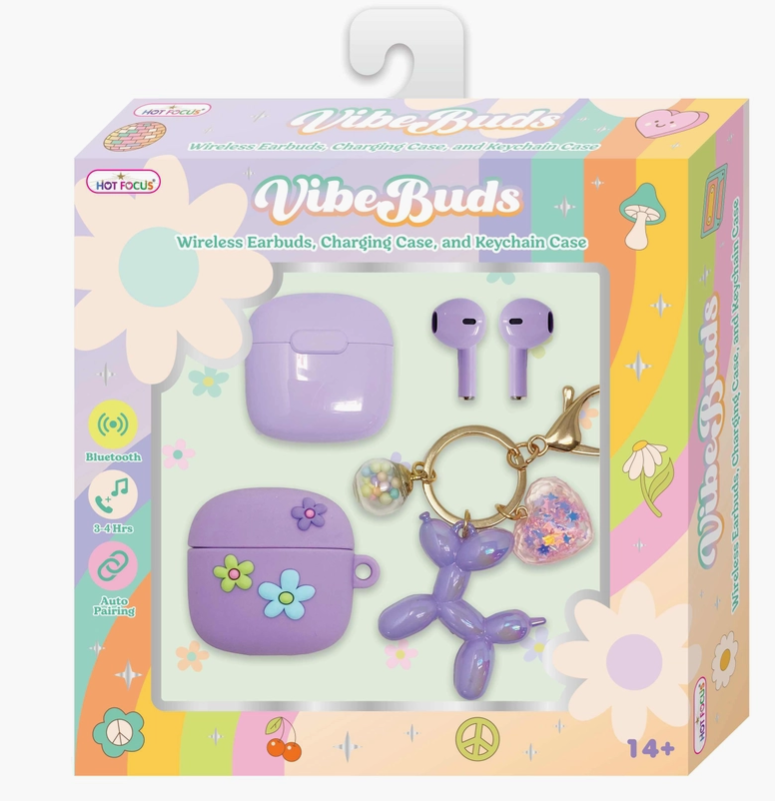 Purple Vibes Earbuds Set