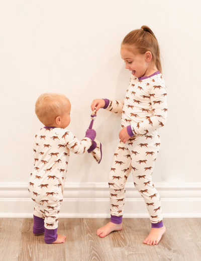 Purple Tiger 2 Piece Bamboo Pajama Set - Southern Slumber