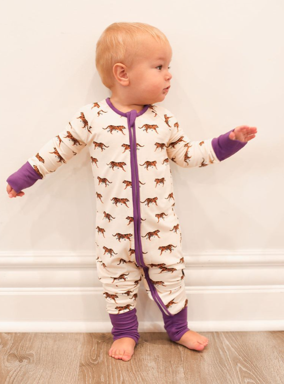 Purple Tiger Double Zipper Bamboo Sleeper - Southern Slumber