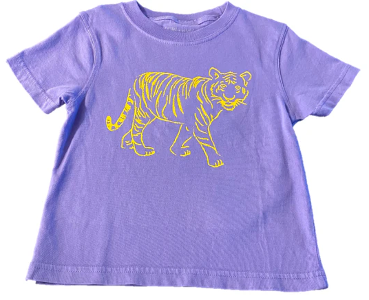 Kids Purple & Gold Tiger Tee - Mustard & Ketchup Kids