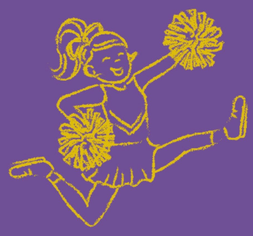 Kids Purple & Gold Cheerleader Shirt - Ketchup & Mustard Kids