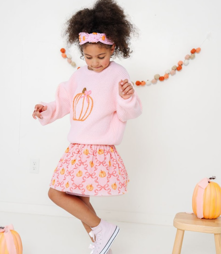 Coquette Pumpkin Knit Sweater - Sweet Wink