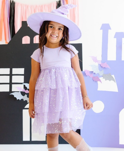 Lavender Star & Moon Dress - Sweet Wink