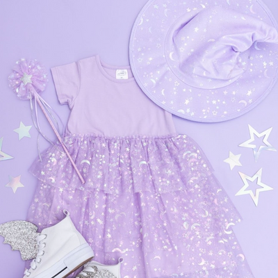 Lavender Star & Moon Dress - Sweet Wink