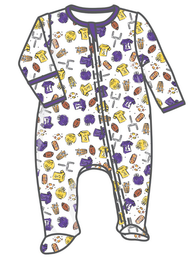 Future Draft Picks Purple & Gold Pajamas - Magnolia Baby