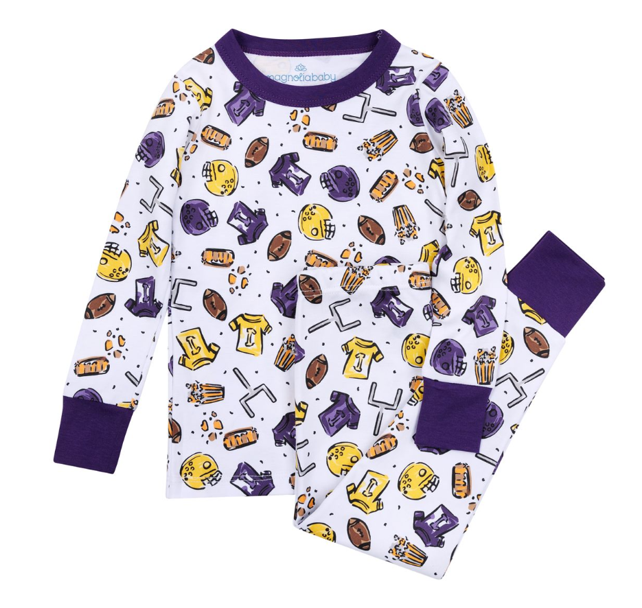 Future Draft Picks Purple & Gold Pajamas - Magnolia Baby