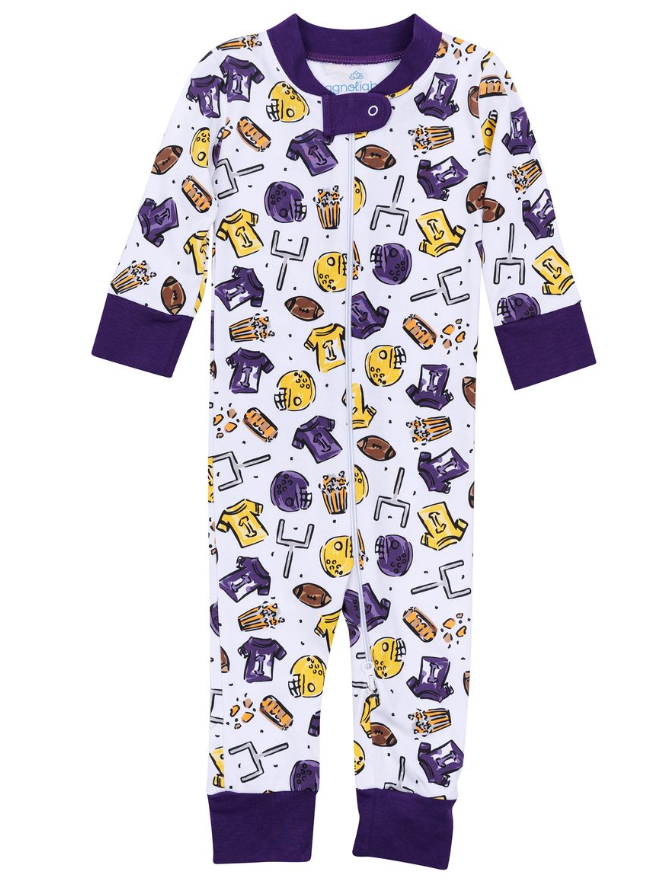 Future Draft Picks Purple & Gold Pajamas - Magnolia Baby