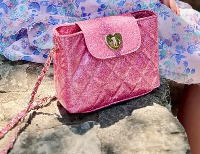 Pink Glitter Paige Purse - Carrying Kind