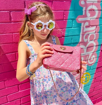 Pink Glitter Paige Purse - Carrying Kind