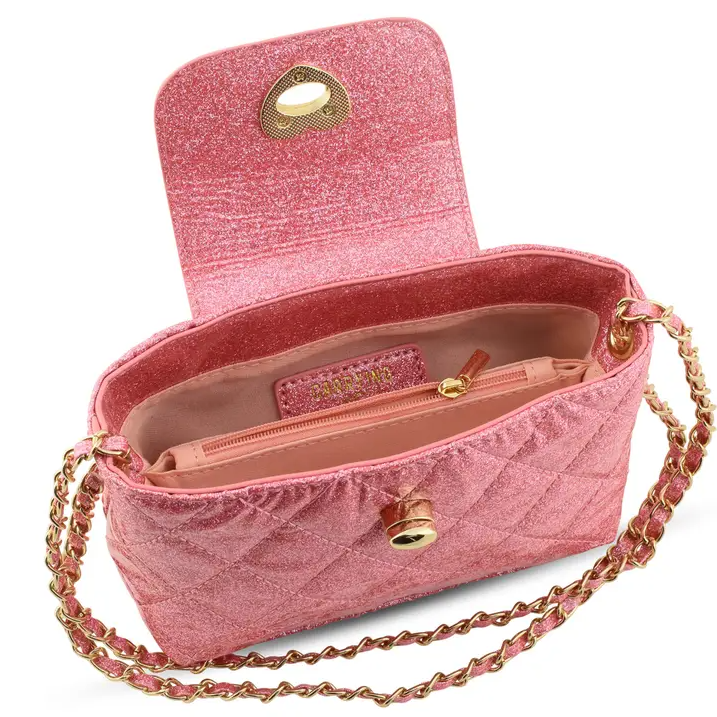 Pink Glitter Paige Purse - Carrying Kind