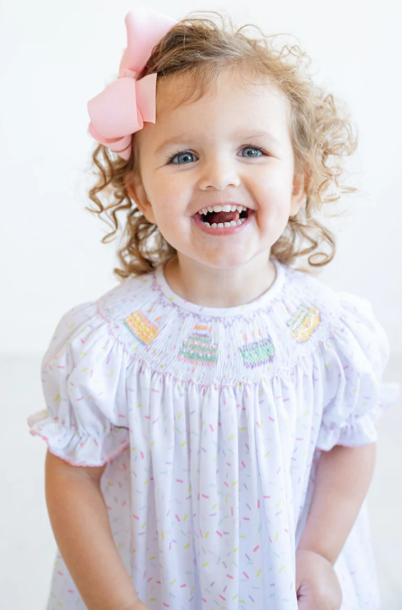Smocked Sprinkles Birthday Dress - Ruth and Ralph