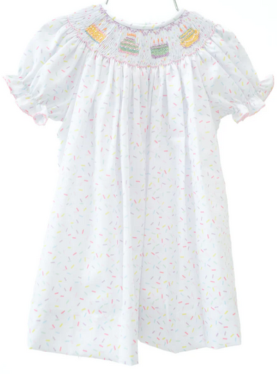 Smocked Sprinkles Birthday Dress - Ruth and Ralph