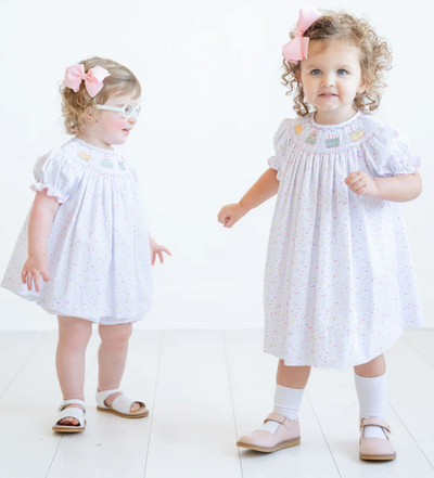 Smocked Sprinkles Birthday Dress - Ruth and Ralph