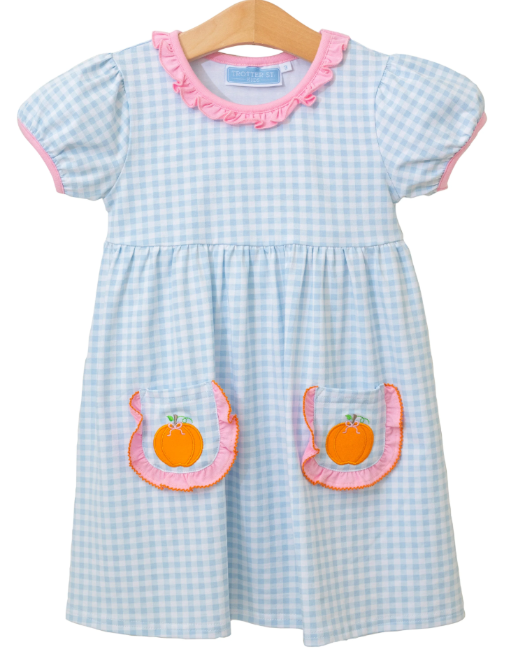 Pumpkin Ruffle Dress - Trotter Street Kids