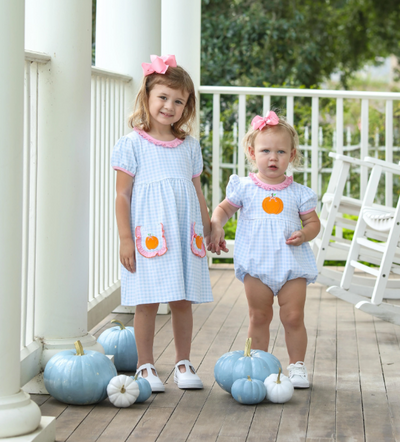 Pumpkin Ruffle Dress - Trotter Street Kids