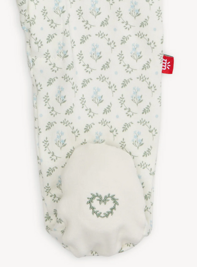 Eloise Floral Organic Footie - Magnetic Me